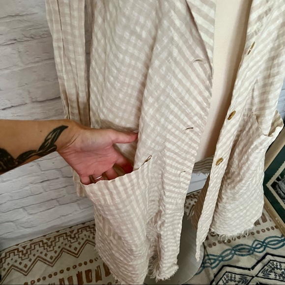 Free People Linen Overcoat - Picture 4 of 16